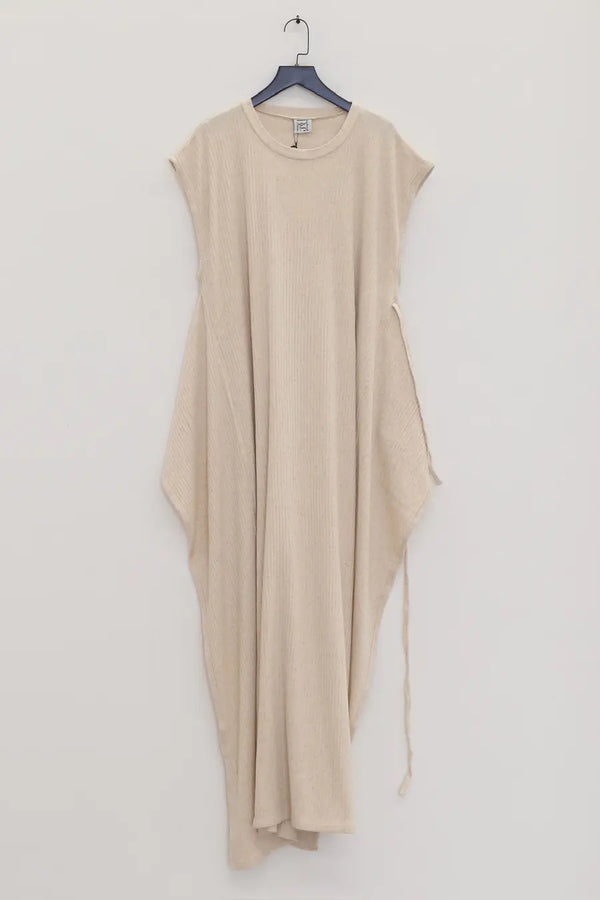 BASERANGE sleeveless dress DRSHS-RIB-SP24 undyed